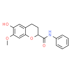 ChemSpider 2D Image | 6-Hydroxy-7-methoxy-N-phenyl-2-chromanecarboxamide | C17H17NO4