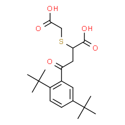 ChemSpider 2D Image | 2-[(carboxymethyl)sulfanyl]-4-(2,5-di-tert-butylphenyl)-4-oxobutanoic acid | C20H28O5S