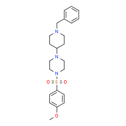 ChemSpider 2D Image | 1-(1-Benzyl-4-piperidinyl)-4-[(4-methoxyphenyl)sulfonyl]piperazine | C23H31N3O3S