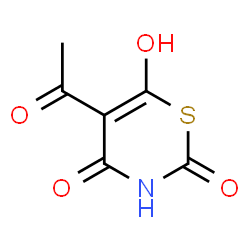 ChemSpider 2D Image | 5-Acetyl-6-hydroxy-2H-1,3-thiazine-2,4(3H)-dione | C6H5NO4S