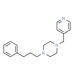 ChemSpider 2D Image | 1-(3-Phenylpropyl)-4-(4-pyridinylmethyl)piperazine | C19H25N3