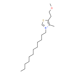 ChemSpider 2D Image | 3-Dodecyl-5-(2-methoxyethyl)-4-methyl-1,3-thiazol-3-ium | C19H36NOS