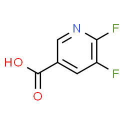 ChemSpider 2D Image | 5,6-Difluoronicotinic acid | C6H3F2NO2