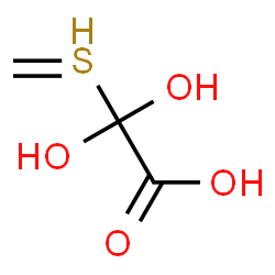 ChemSpider 2D Image | 2,2-dihydroxy-2-(methylene-$l^{3}-sulfanyl)acetic acid | C3H5O4S