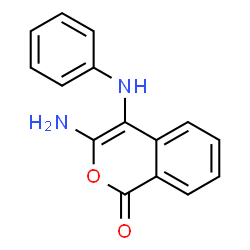 ChemSpider 2D Image | 3-Amino-4-anilino-1H-isochromen-1-one | C15H12N2O2
