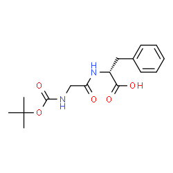 ChemSpider 2D Image | N-{[(2-Methyl-2-propanyl)oxy]carbonyl}glycyl-D-phenylalanine | C16H22N2O5