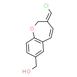 ChemSpider 2D Image | (3-(chloromethylene)-2,3-dihydro-1-benzoxepin-7-yl)methanol | C12H11ClO2