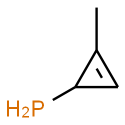 ChemSpider 2D Image | (2-Methyl-2-cyclopropen-1-yl)phosphine | C4H7P