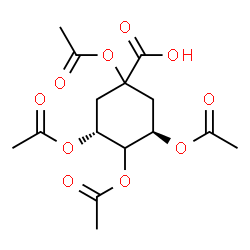 ChemSpider 2D Image | (3R,5R)-1,3,4,5-Tetraacetoxycyclohexanecarboxylic acid | C15H20O10