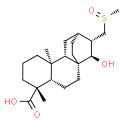 ChemSpider 2D Image | (5beta,8alpha,9beta,10alpha,12alpha,15beta)-15-Hydroxy-17-[(R)-methylsulfinyl]atisan-18-oic acid | C21H34O4S