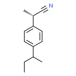 ChemSpider 2D Image | (2S)-2-(4-sec-Butylphenyl)propanenitrile | C13H17N