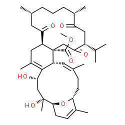 ChemSpider 2D Image | Methyl (1S,2R,4S,8R,11R,15S,18R,21R,22R,23Z,27R)-2,4-dihydroxy-18-isopropyl-2,6,11,15,24,28-hexamethyl-9,16,19-trioxo-31-oxatetracyclo[25.3.1.0~5,22~.0~8,21~]hentriaconta-5,23,28-triene-21-carboxylate | C41H62O8