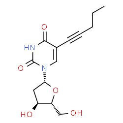 ChemSpider 2D Image | 2'-Deoxy-5-pent-1-yn-1-yluridine | C14H18N2O5