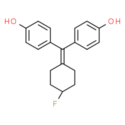 ChemSpider 2D Image | 4,4'-[(4-Fluorocyclohexylidene)methylene]diphenol | C19H19FO2