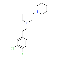 ChemSpider 2D Image | 2-(3,4-dichlorophenyl)-N-ethyl-N-(2-piperidin-1-ylethyl)ethanamine | C17H26Cl2N2
