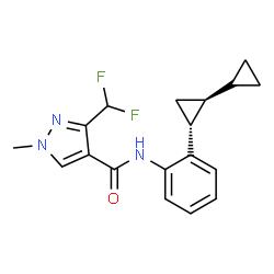 ChemSpider 2D Image | trans-(1S,2R)-sedaxane | C18H19F2N3O