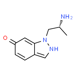 ChemSpider 2D Image | 1-[(2R)-2-Aminopropyl]-1,2-dihydro-6H-indazol-6-one | C10H13N3O