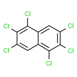 ChemSpider 2D Image | 1,2,3,5,6,7-Hexachloronaphthalene | C10H2Cl6
