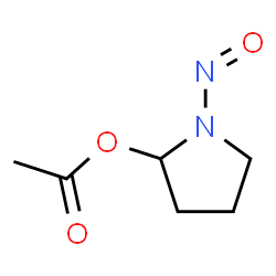 ChemSpider 2D Image | 1-Nitroso-2-pyrrolidinyl acetate | C6H10N2O3