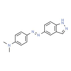 ChemSpider 2D Image | 4-[(E)-1H-Indazol-5-yldiazenyl]-N,N-dimethylaniline | C15H15N5