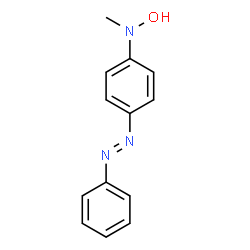 ChemSpider 2D Image | N-Hydroxy-N-methyl-4-[(E)-phenyldiazenyl]aniline | C13H13N3O