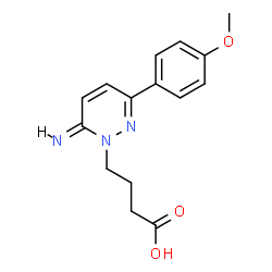 ChemSpider 2D Image | 4-[(6E)-6-Imino-3-(4-methoxyphenyl)-1(6H)-pyridazinyl]butanoic acid | C15H17N3O3