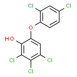 ChemSpider 2D Image | 2,3,4-Trichloro-6-(2,4-dichlorophenoxy)phenol | C12H5Cl5O2