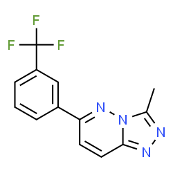 ChemSpider 2D Image | 3-Methyl-6-[3-(trifluoromethyl)phenyl][1,2,4]triazolo[4,3-b]pyridazine | C13H9F3N4