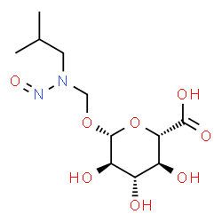 ChemSpider 2D Image | [Isobutyl(nitroso)amino]methyl beta-D-glucopyranosiduronic acid | C11H20N2O8