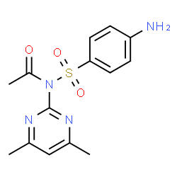 ChemSpider 2D Image | N-((4-Aminophenyl)sulfonyl)-N-(4,6-dimethyl-2-pyrimidinyl)acetamide | C14H16N4O3S