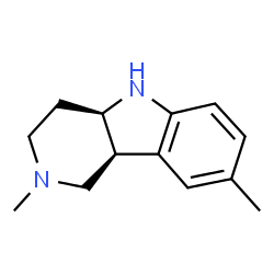ChemSpider 2D Image | cis-2,8-Dimethyl-2,3,4,4a,5,9b-hexahydro-1H-pyrido[4,3-b]indole | C13H18N2