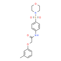 ChemSpider 2D Image | 2-(3-Methylphenoxy)-N-[4-(4-morpholinylsulfonyl)phenyl]acetamide | C19H22N2O5S