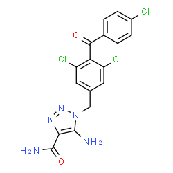 ChemSpider 2D Image | Carboxyamidotriazole | C17H12Cl3N5O2