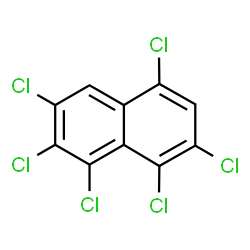 ChemSpider 2D Image | 1,2,3,5,7,8-Hexachloronaphthalene | C10H2Cl6