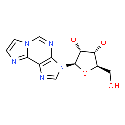 ChemSpider 2D Image | 3-(beta-D-Ribofuranosyl)-3H-imidazo[2,1-i]purine | C12H13N5O4