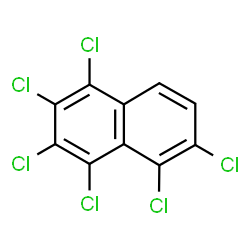 ChemSpider 2D Image | 1,2,3,4,5,6-Hexachloronaphthalene | C10H2Cl6