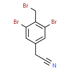 ChemSpider 2D Image | [3,5-Dibromo-4-(bromomethyl)phenyl]acetonitrile | C9H6Br3N