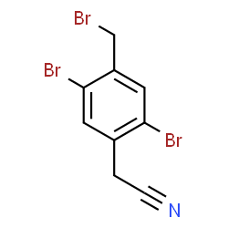 ChemSpider 2D Image | [2,5-Dibromo-4-(bromomethyl)phenyl]acetonitrile | C9H6Br3N
