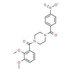ChemSpider 2D Image | [4-(2,3-Dimethoxybenzoyl)-1-piperazinyl](4-nitrophenyl)methanone | C20H21N3O6