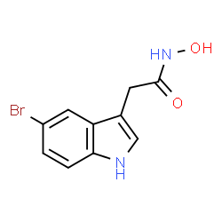 ChemSpider 2D Image | 2-(5-Bromo-1H-indol-3-yl)-N-hydroxyacetamide | C10H9BrN2O2