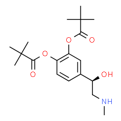 ChemSpider 2D Image | 4-[(1R)-1-Hydroxy-2-(methylamino)ethyl]-1,2-phenylene bis(2,2-dimethylpropanoate) | C19H29NO5