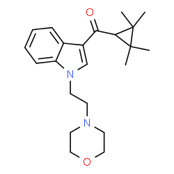 ChemSpider 2D Image | (1-(2-morpholin-4-yl-ethyl)-1H-indol-3-yl)-(2,2,3,3-tetramethylcyclopropyl)methanone | C22H30N2O2