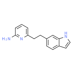 ChemSpider 2D Image | 6-[2-(1H-Indol-6-yl)ethyl]-2-pyridinamine | C15H15N3