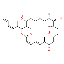 ChemSpider 2D Image | (3Z,5E,7R,8S,10S,11Z,13S,14R,15S,20R)-22-[(3Z)-3,5-Hexadien-2-yl]-8,10,14,20-tetrahydroxy-7,13,15,21-tetramethyloxacyclodocosa-3,5,11-trien-2-one | C31H50O6