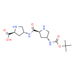 ChemSpider 2D Image | (4R)-4-{[(4R)-4-({[(2-Methyl-2-propanyl)oxy]carbonyl}amino)-L-prolyl]amino}-L-proline | C15H26N4O5