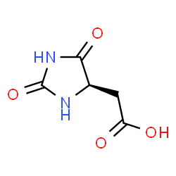 ChemSpider 2D Image | [(4R)-2,5-Dioxo-4-imidazolidinyl]acetic acid | C5H6N2O4