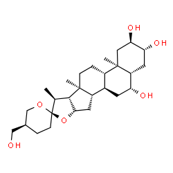 ChemSpider 2D Image | (2alpha,3beta,5alpha,6beta,25S)-Spirostan-2,3,6,27-tetrol | C27H44O6