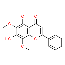 ChemSpider 2D Image | 5,7-Dihydroxy-6,8-dimethoxyflavone | C17H14O6