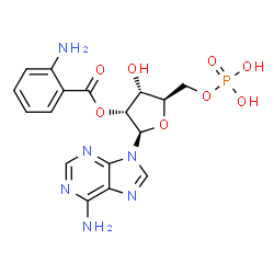 ChemSpider 2D Image | 2'-O-(2-Aminobenzoyl)adenosine 5'-(dihydrogen phosphate) | C17H19N6O8P
