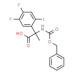 ChemSpider 2D Image | N-[(Benzyloxy)carbonyl]-2-(4,5-difluoro-2-iodophenyl)alanine | C17H14F2INO4